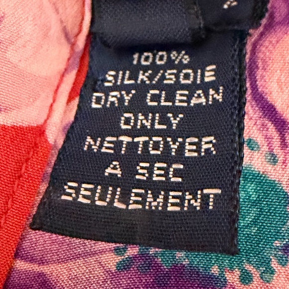 Vintage Ralph Lauren Silk 🌸Floral🌺 Shirt Made in Italy -12 - Picture 9 of 12